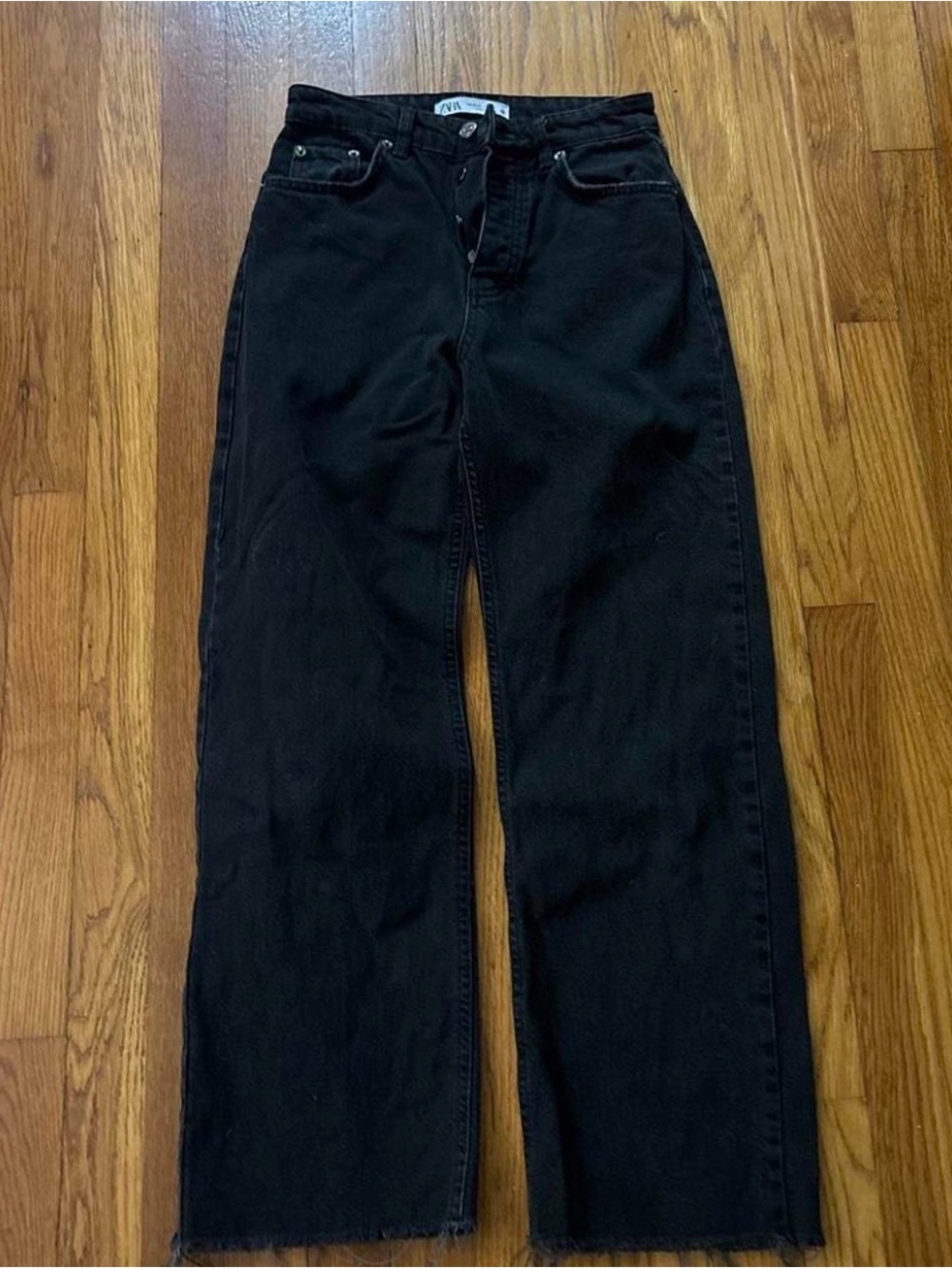 Zara Black Straight-Leg Women's Jeans
